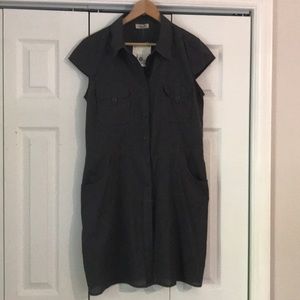 Dark grey shirt dress